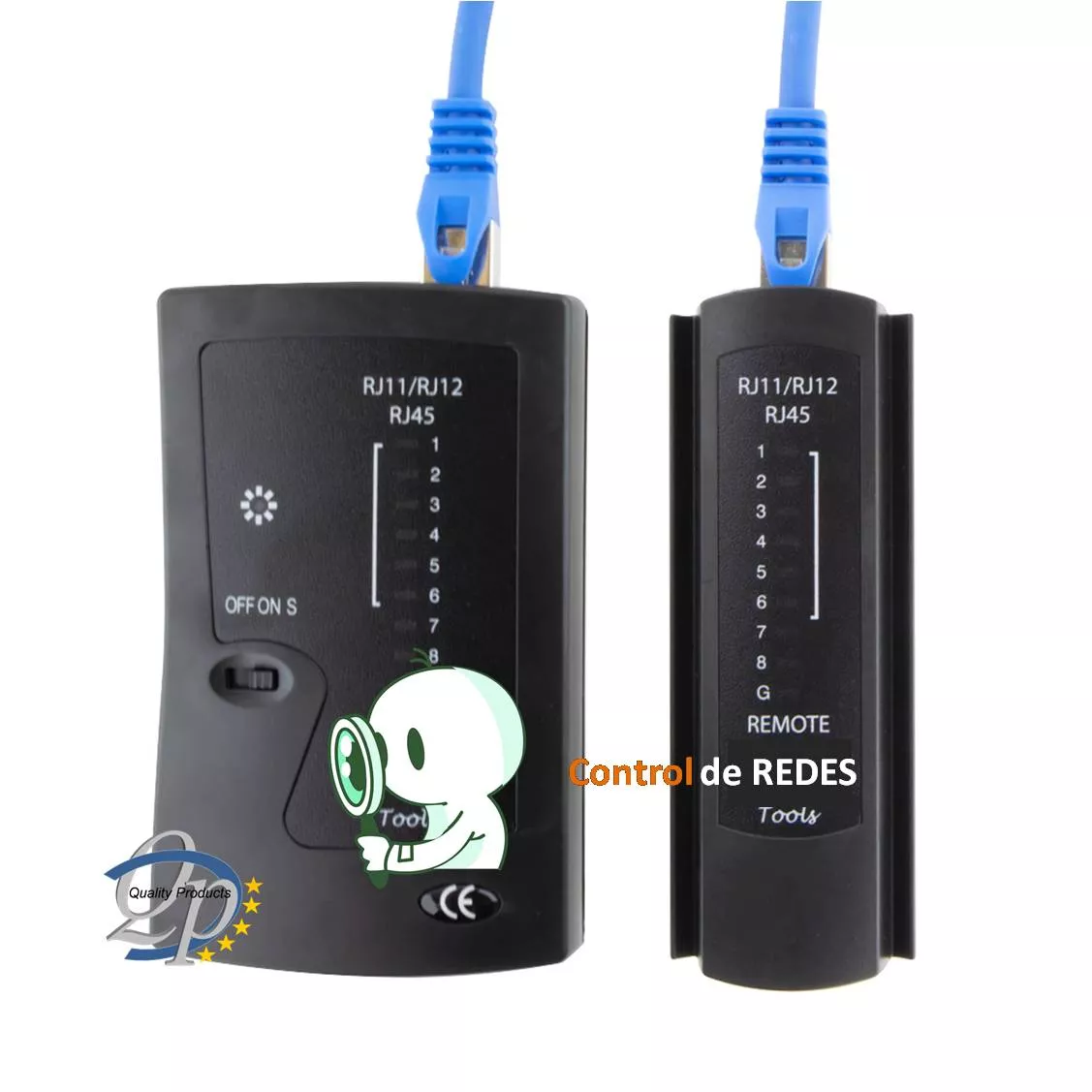 Comprobador de REDES RJ45 CAT5/6/7