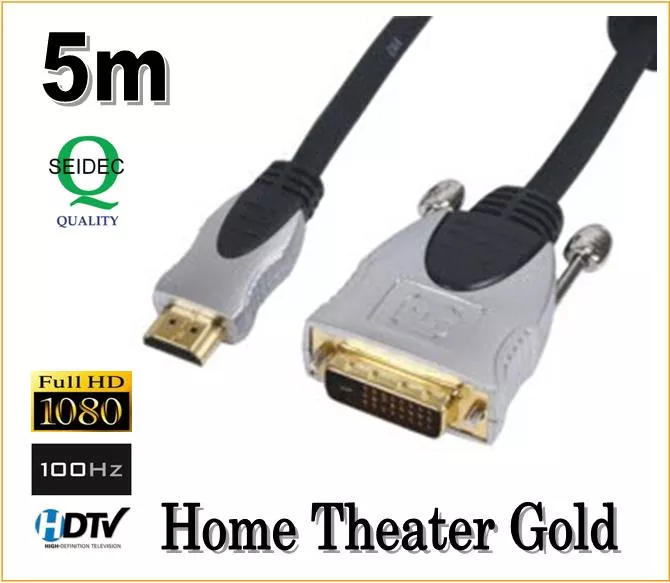 Conexion DVI-M a HDMI 5M Metalica
