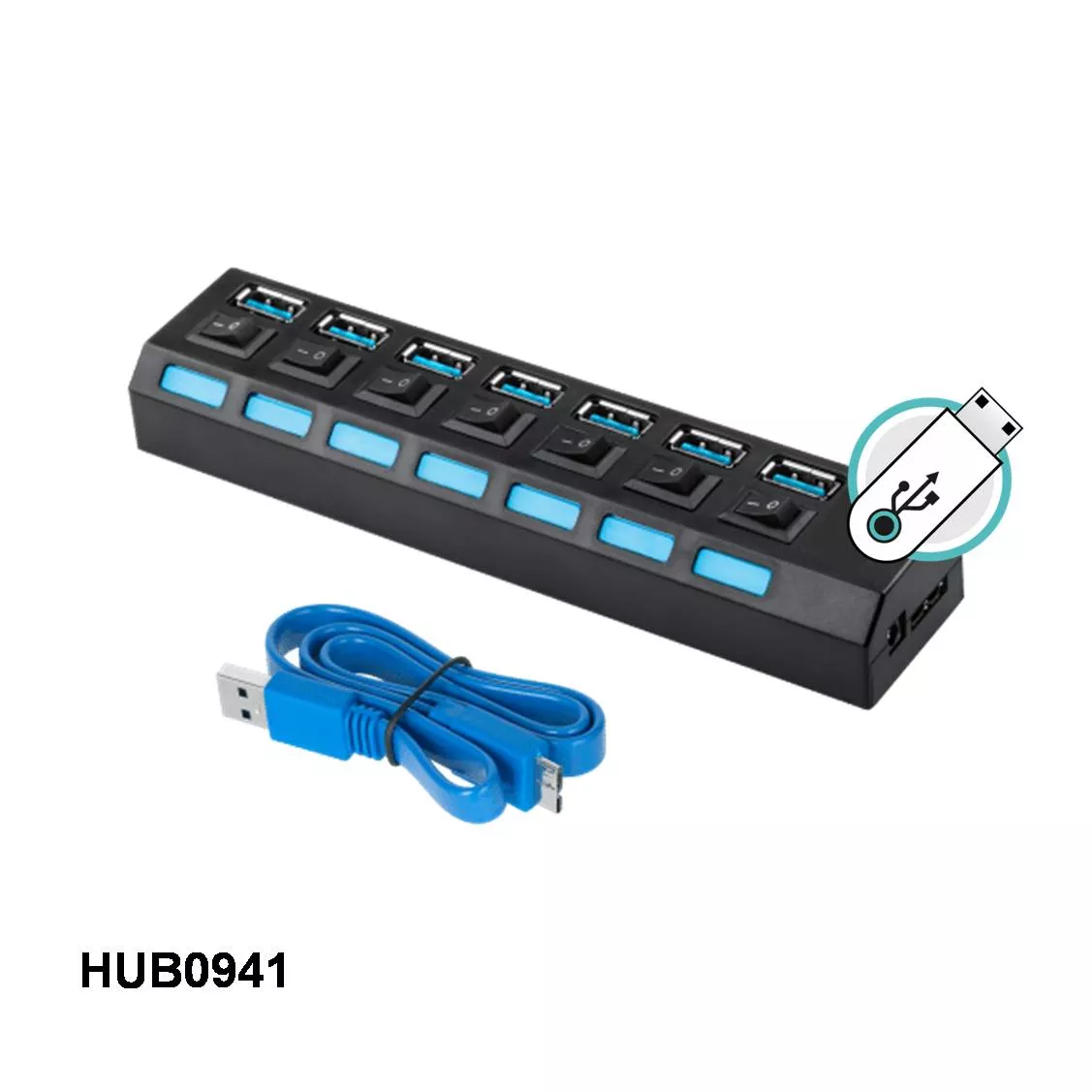 Base 7 Puertos USB 3.0 5Gbps Con Int