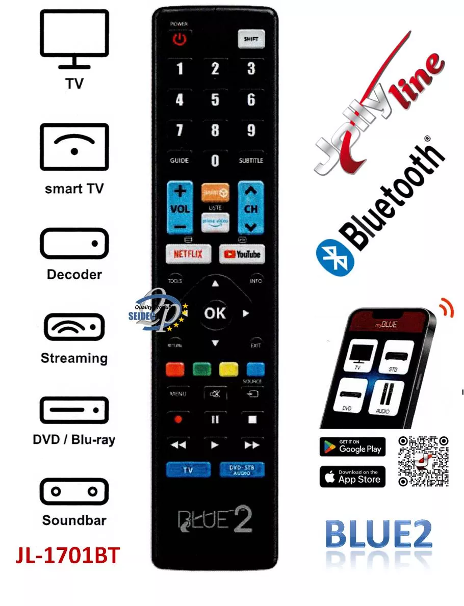 Mando BLUE2 Programable Via Wireless Bluetooth JL1701BT