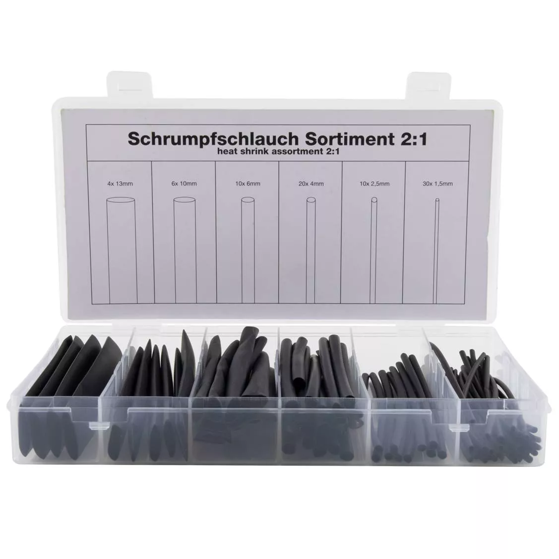 KIT 80 Fundas Termorretractil Negro 10cm