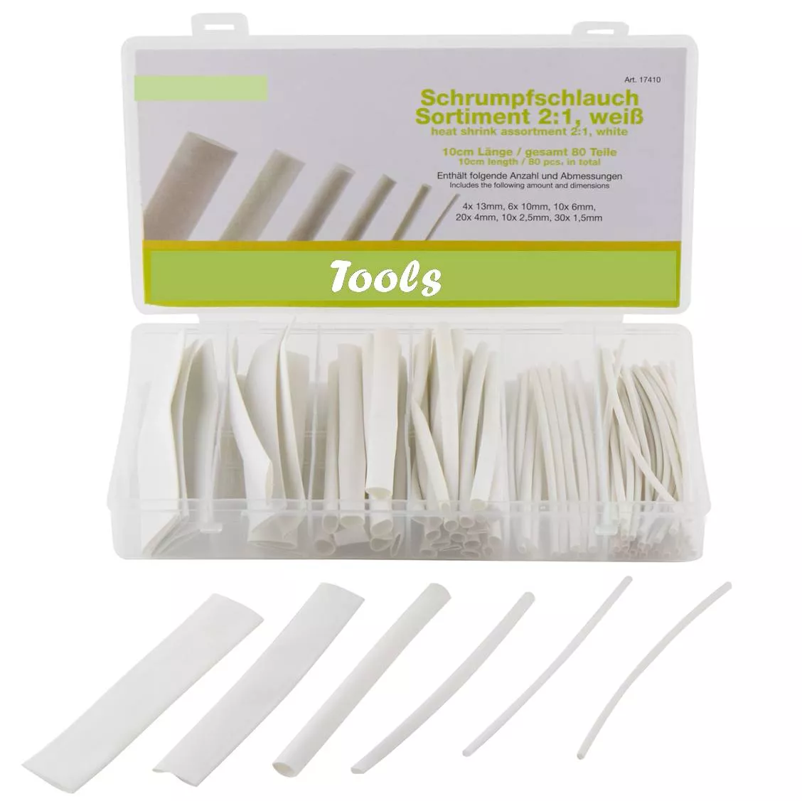 KIT 80 Fundas Termorretractil Blanco 10cm