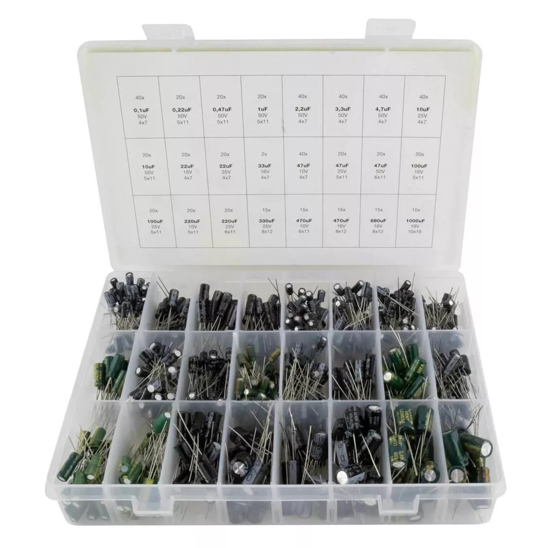 KIT 630 Condensadores surtidos 105&ordm;