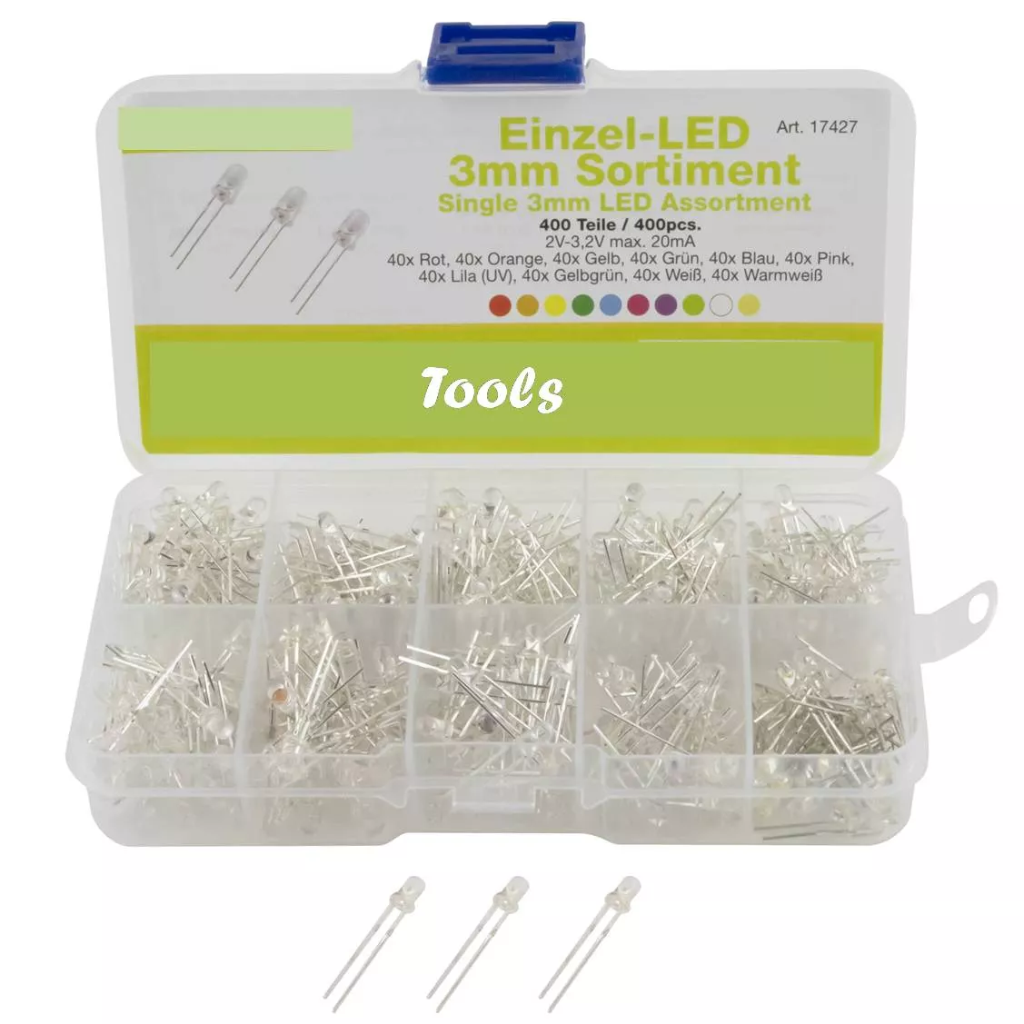 KIT 400 Leds de 3mm Colores