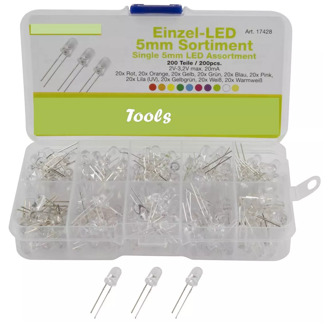 KIT 200 Leds de 5mm Colores