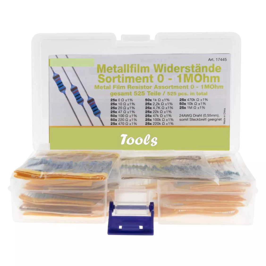 KIT 525 Resistencias surtidas de alta precision 1%