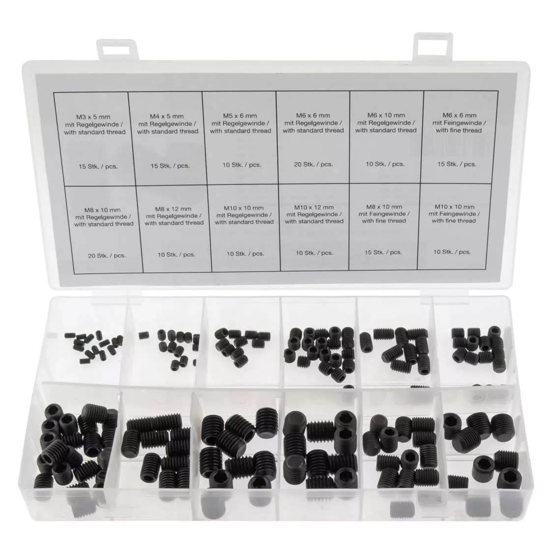 KIT 160 Tornillos surtidos GRUB DIN913