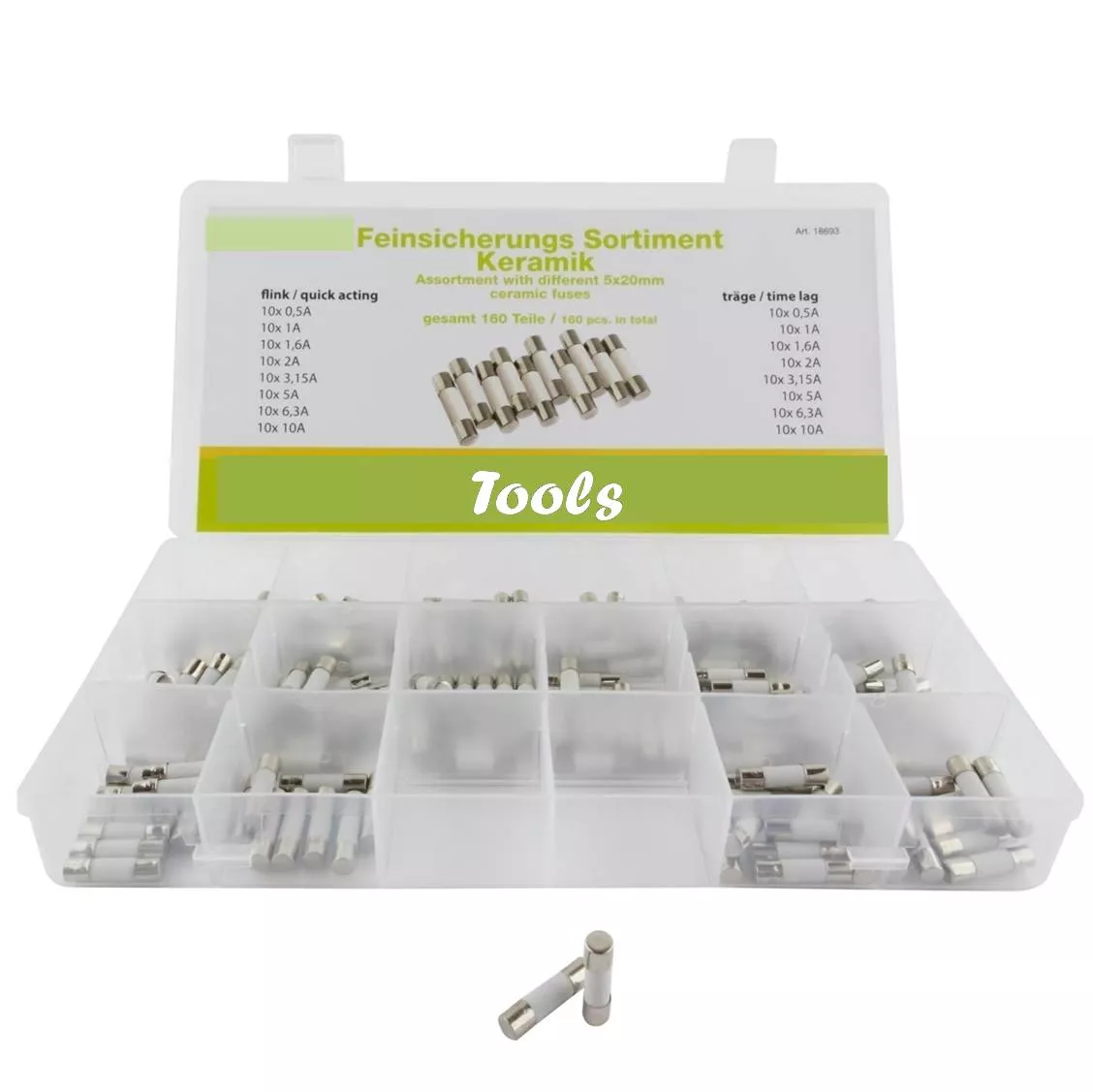 KIT 160 Fusibles surtidos de 5x20 Ceramicos