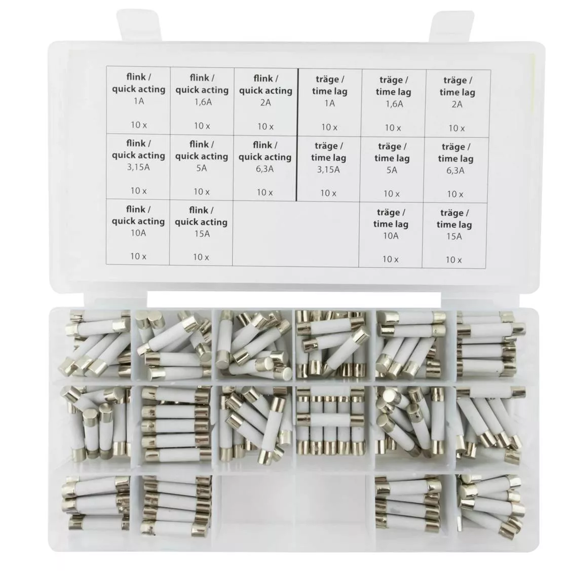 KIT 160 Fusibles surtidos de 6x30 Ceramicos
