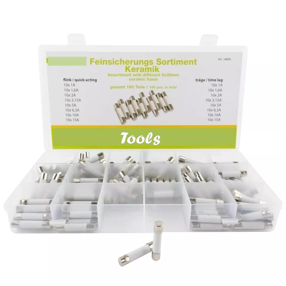 KIT 160 Fusibles surtidos de 6x30 Ceramicos