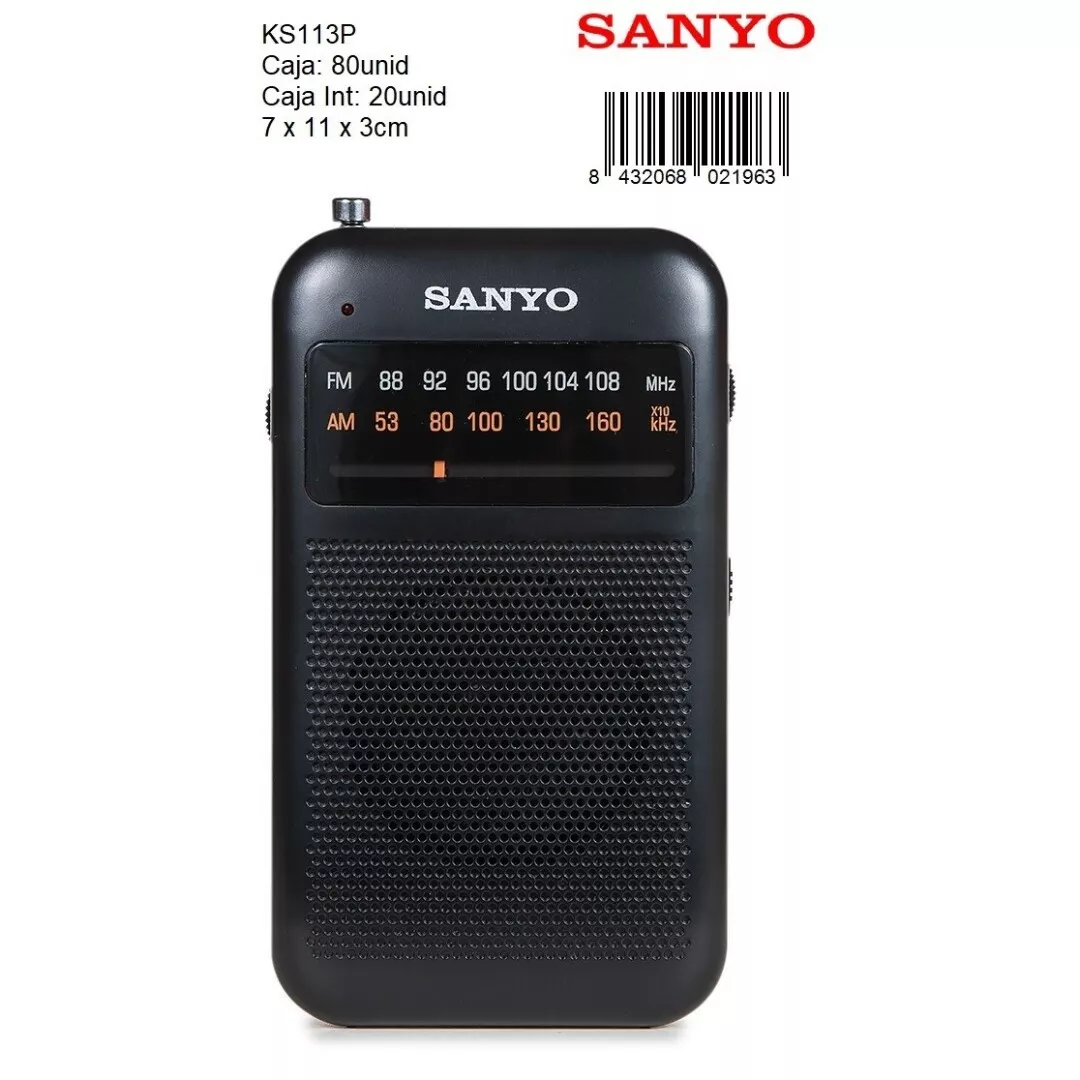 Radio Transistor AM FM Sanyo KS113 (Pilas)