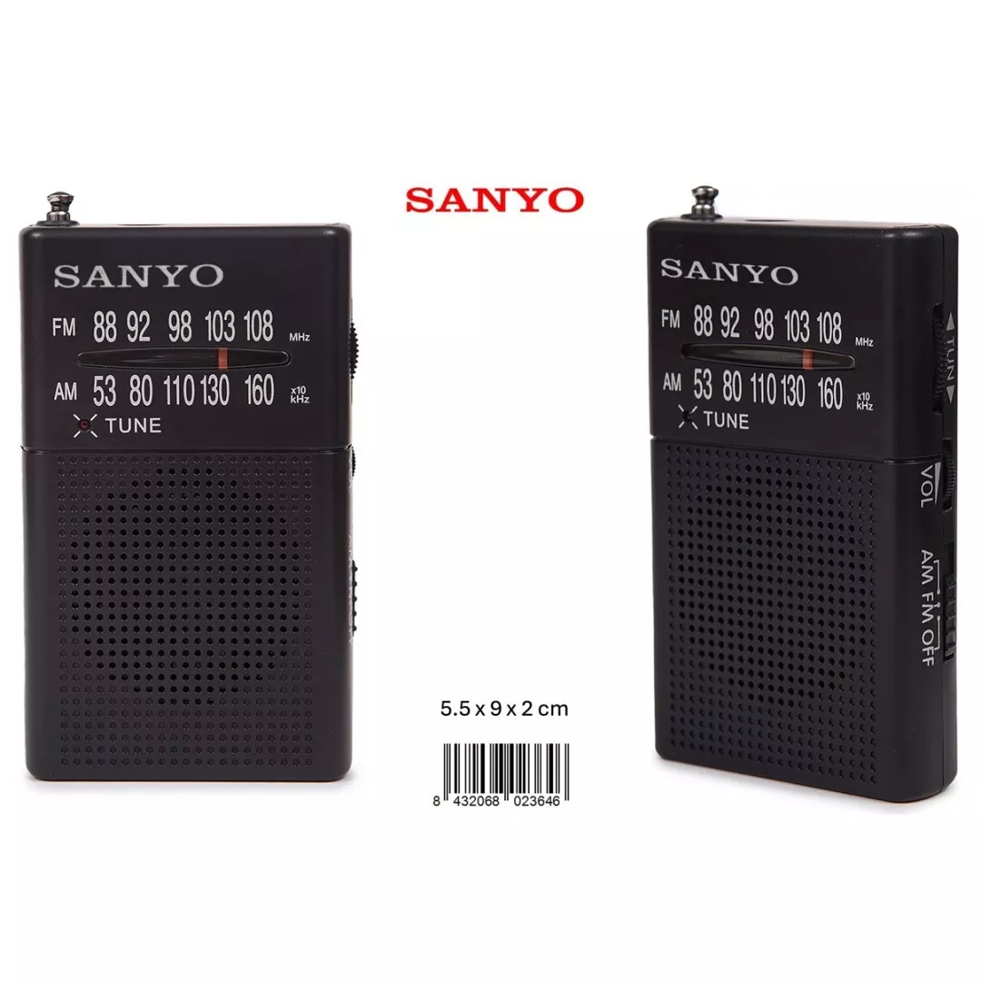 Radio Transistor AM FM Sanyo KS125 Pilas