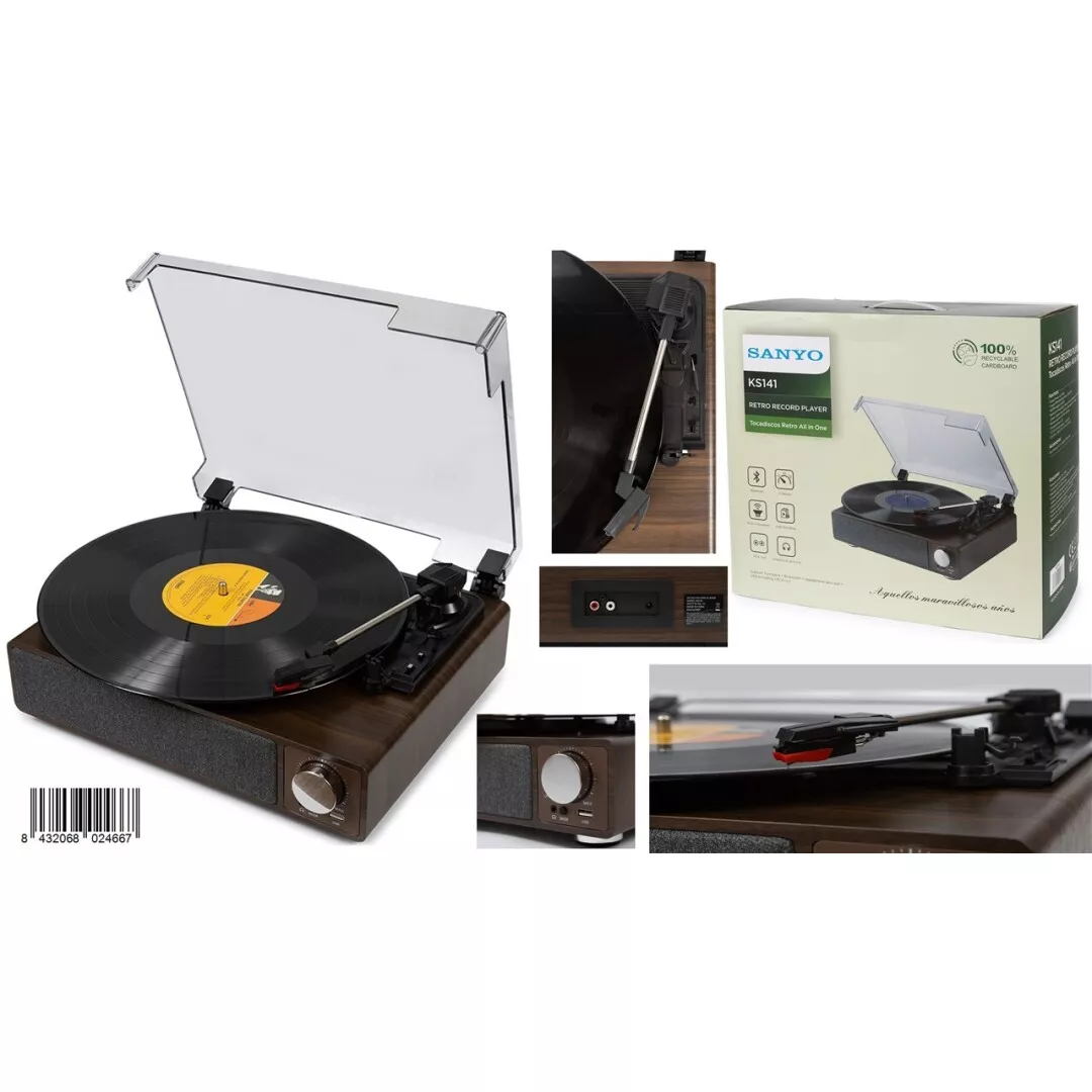Tocadiscos Sanyo KS141 Vintage Bluetooth