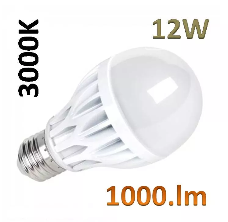 Bombilla LED E27 12W 3000K 1000Lm