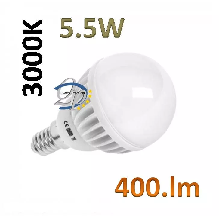 Bombilla LED E14 5.5W 3000K 470Lm