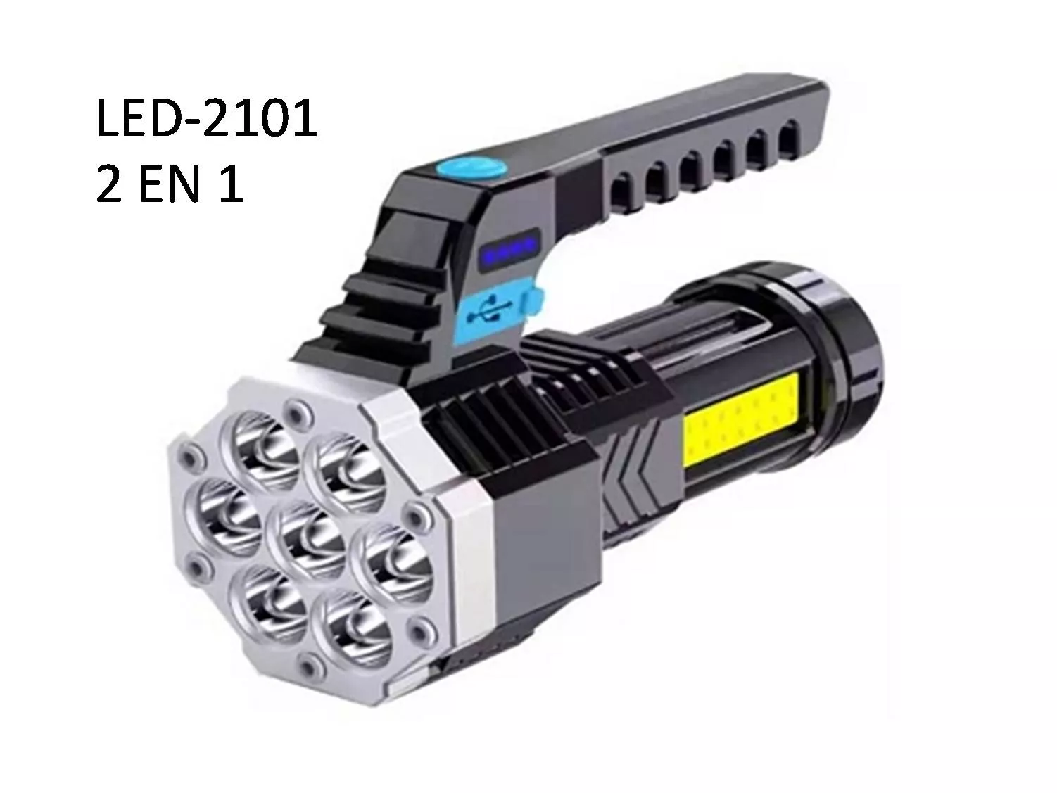 Linterna LED 2 en 1 Multifuncion Bateria Interna