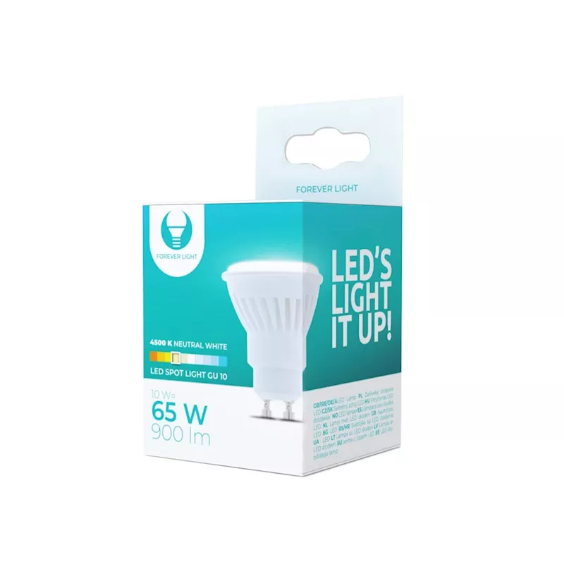 Bombilla Led GU10 10W 4500K 900L Ceramica