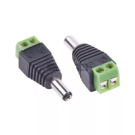 Jack DC Macho Aereo 5.5X2.1mm Clema Tornillo