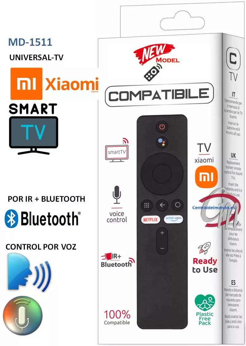 Mando Repuesto Xiaomi HRM1835 Voz y Bluetooth