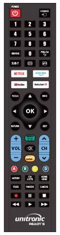 Mando Universal Unitronic para TV 5-MARCAS JL1713UNI