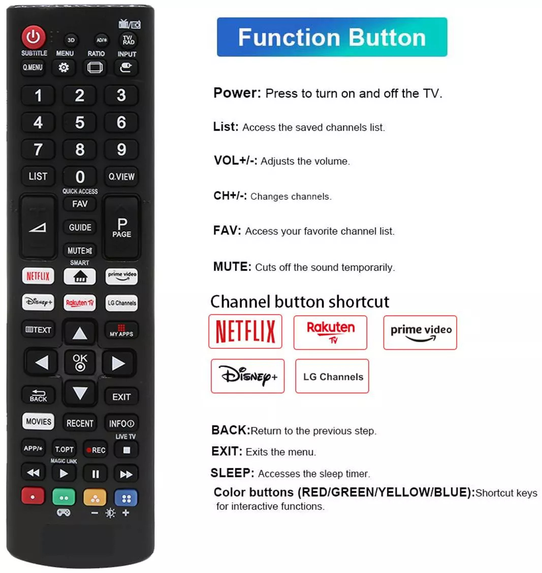 Mando Universal Jollyline Smart TV LG JL1718-2