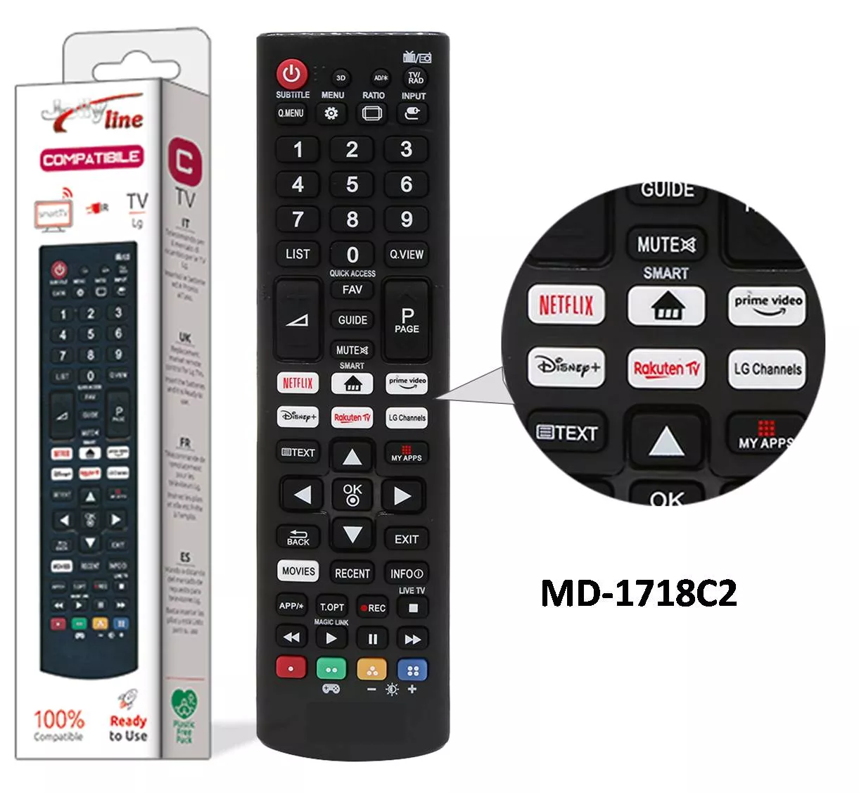 Mando Universal Jollyline Smart TV LG JL1718-2