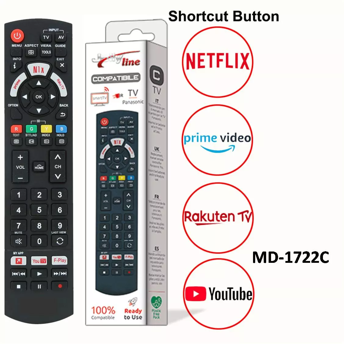 Mando Universal Jollyline Smart TV Panasonic JL1722