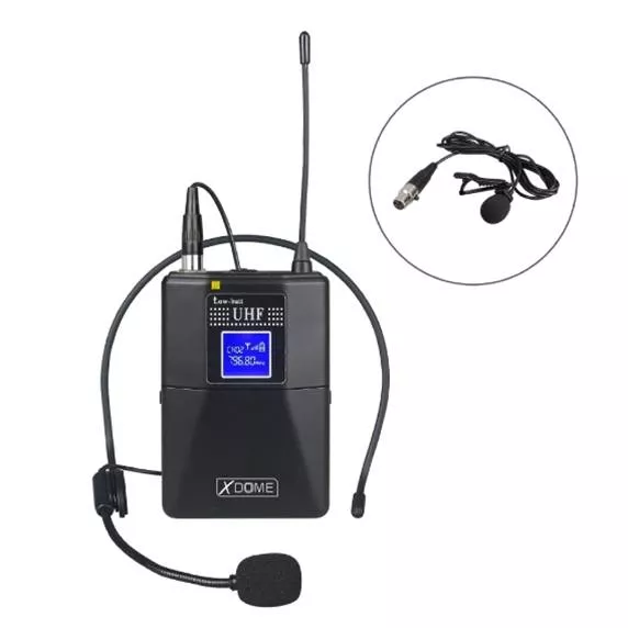Microfono Inalambrico de solapa UHF 614MHz