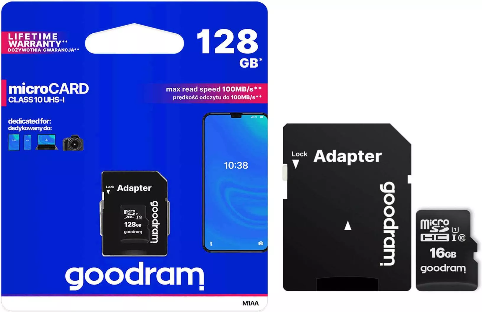 Goodram Tarjeta Memoria Micro SD 128Gb con Adaptador