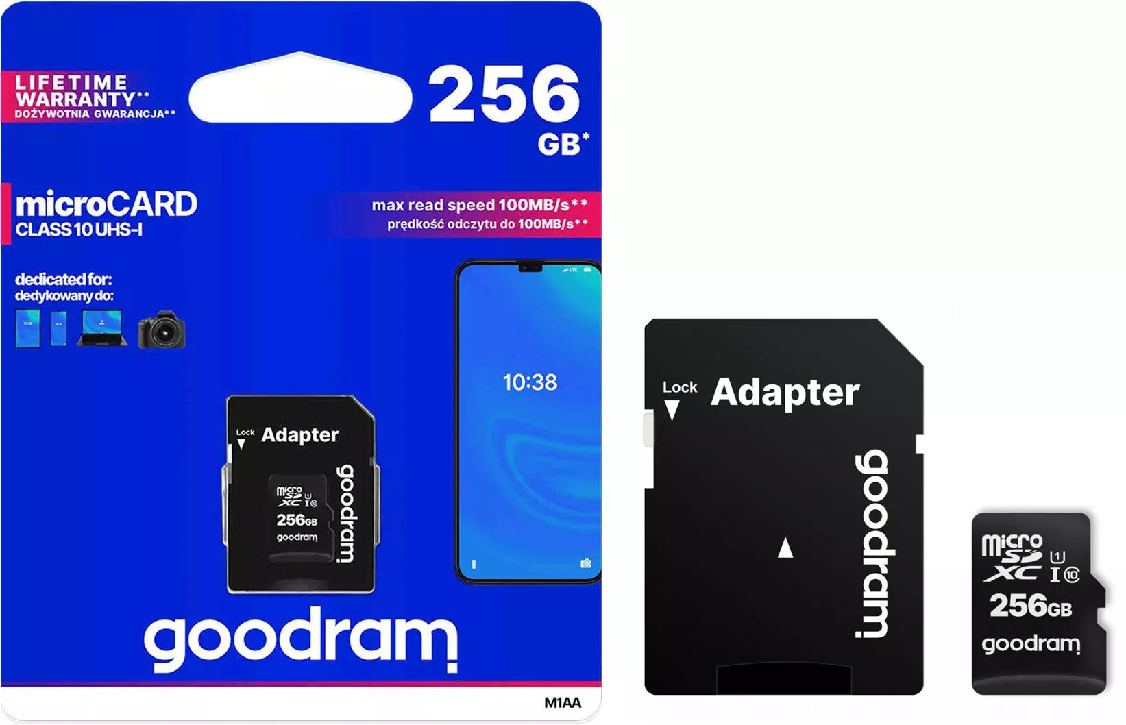 Goodram Tarjeta Memoria Micro SD 256Gb con Adaptador