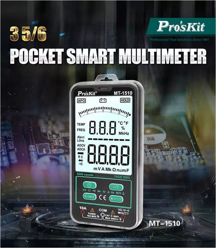 Multimetro digital TRUE RMS PROSKIT MT-1510
