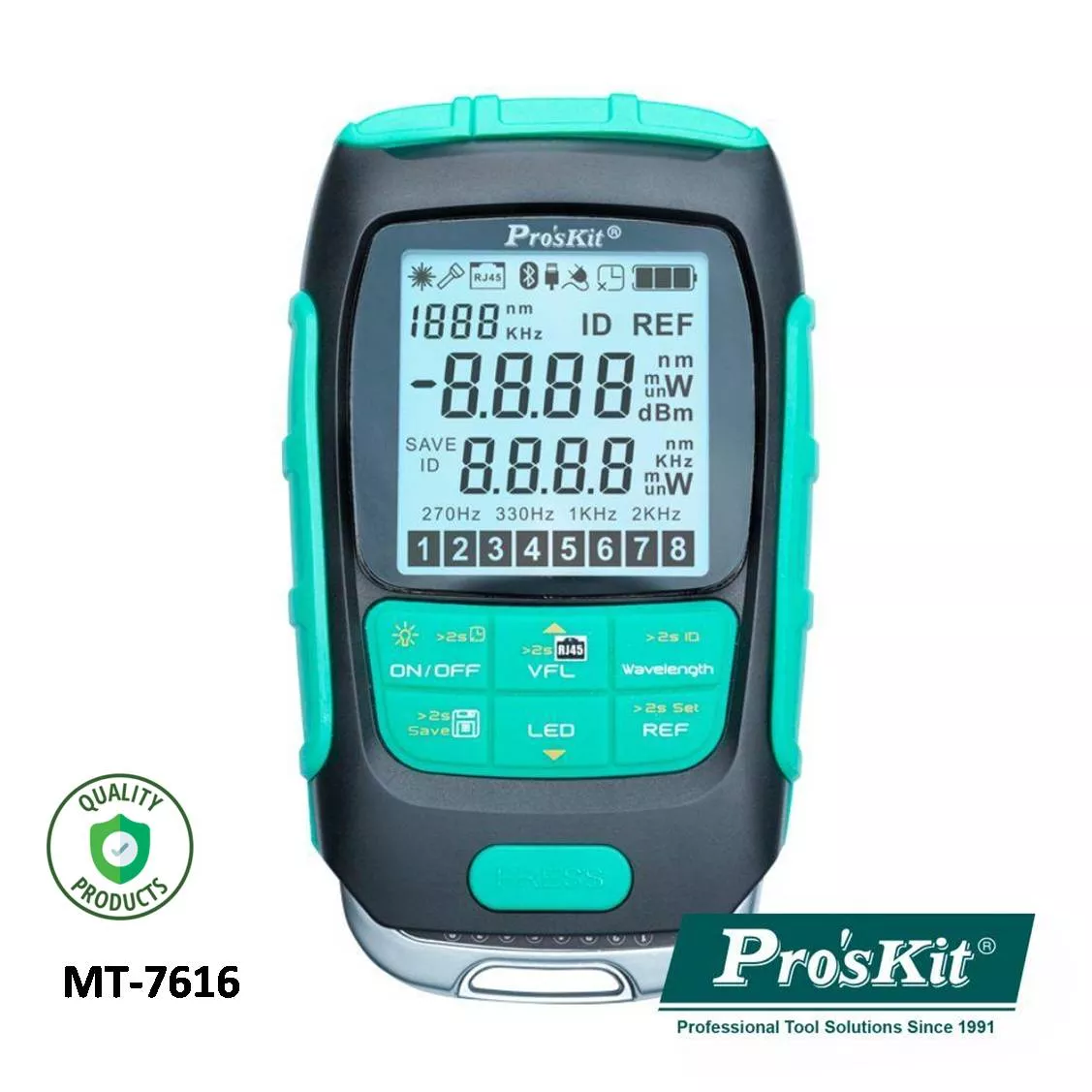 Mult&iacute;metro para Fibra &oacute;ptica PROSKIT MT-7616 30mW