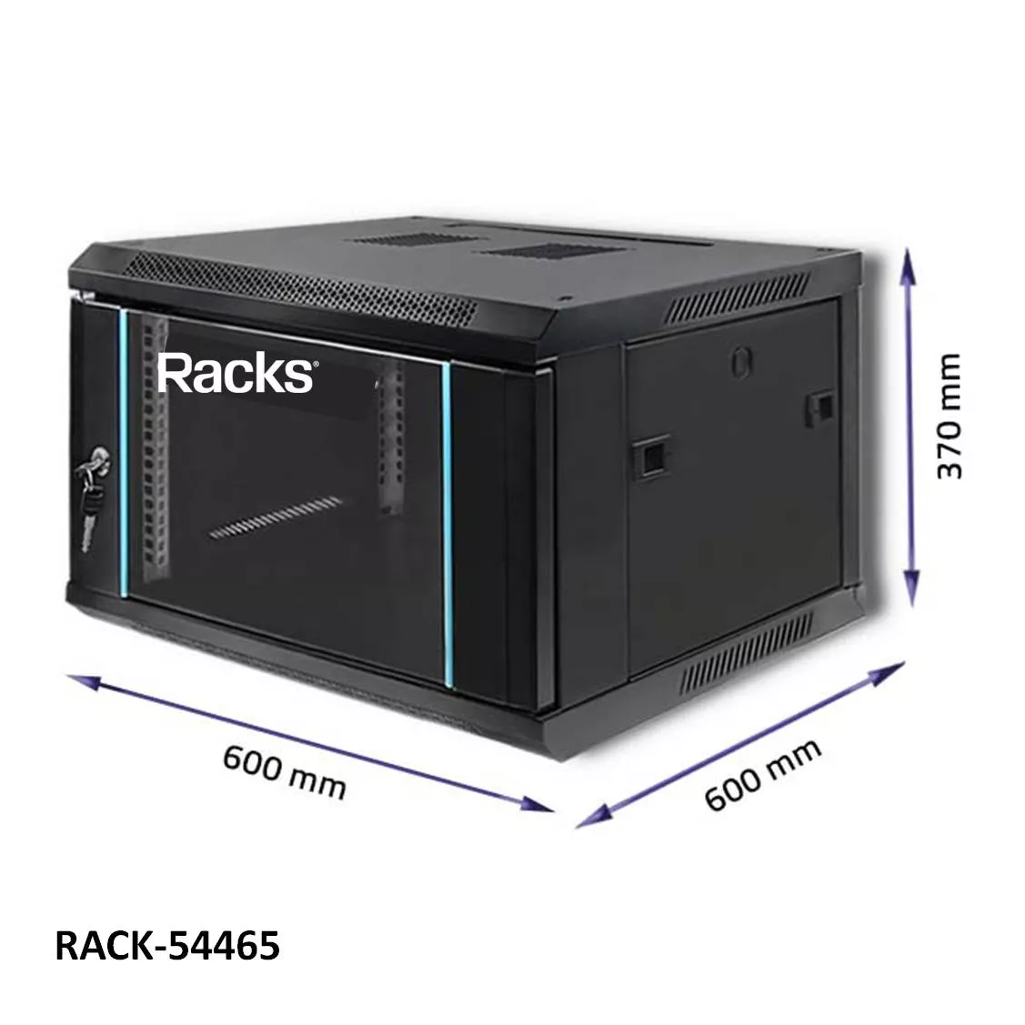 Armario Rack de pared 19" 6U 600x600x370mm