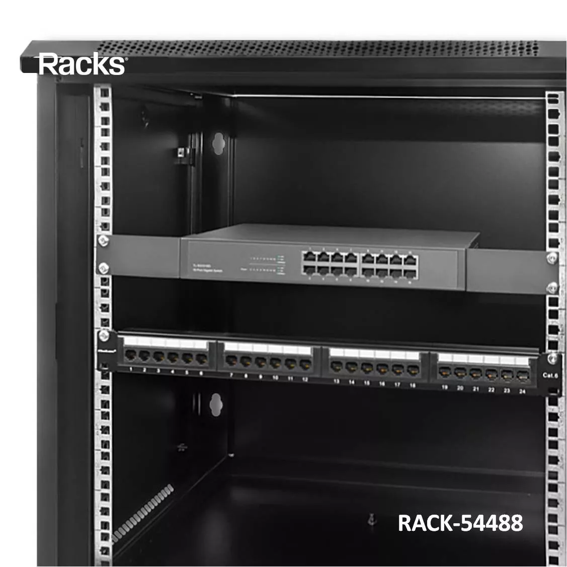 Armario Rack de pared 19" 12U 600x635x450mm