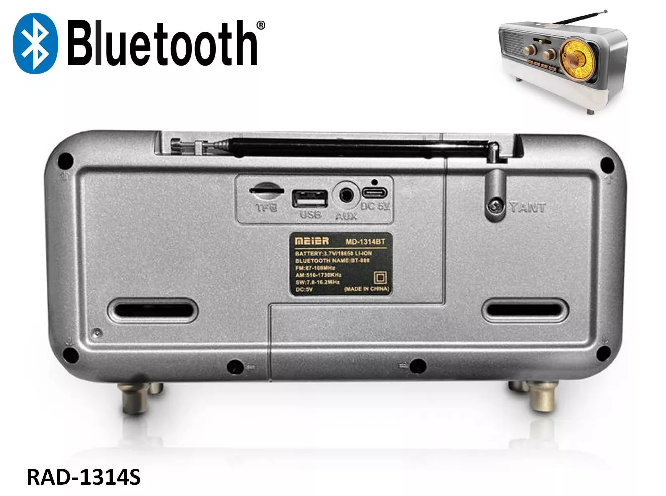 Radio Vintage Bluetooth Meier 1314S