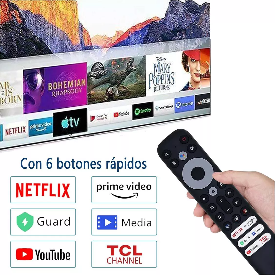 Mando Repuesto TCL THOMSON RC902V Con VOZ