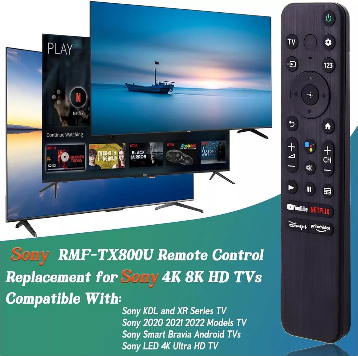 Mando Repuesto SONY RMF-TX800U VOZ y Bluetooth