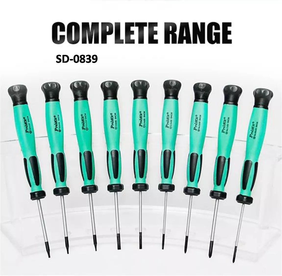 Juego 9 destornilladores de precision Proskit SD-0839