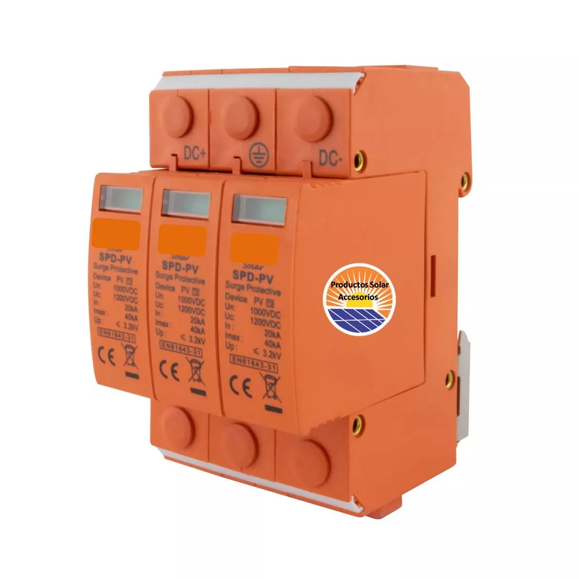 Protector sobre tensiones CC 1000V T2 3P