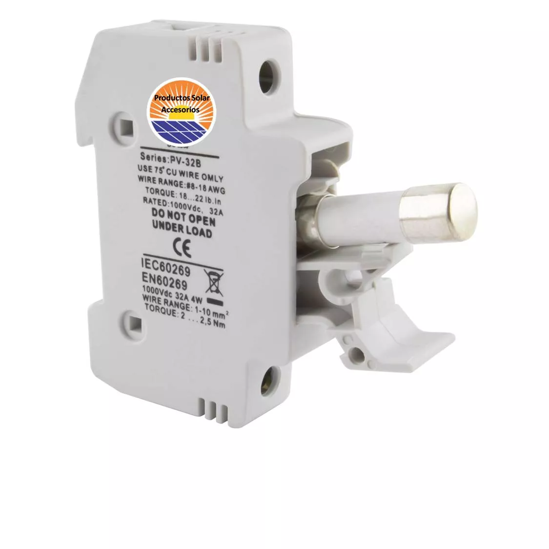 Portafusibles solar DC 1P 1500V 32A