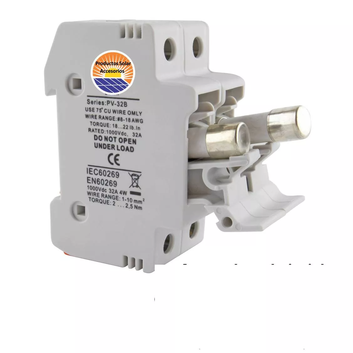 Portafusibles solar DC 2P 1500V 32A