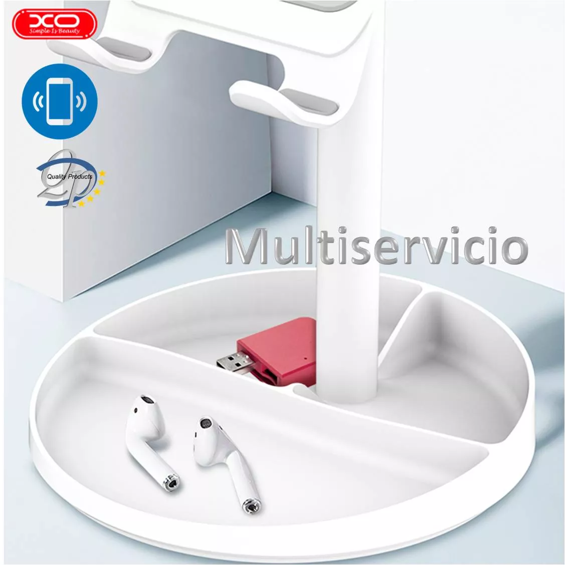 Soporte para Telefonos XO-C42 Sobremesa Blanco Plata