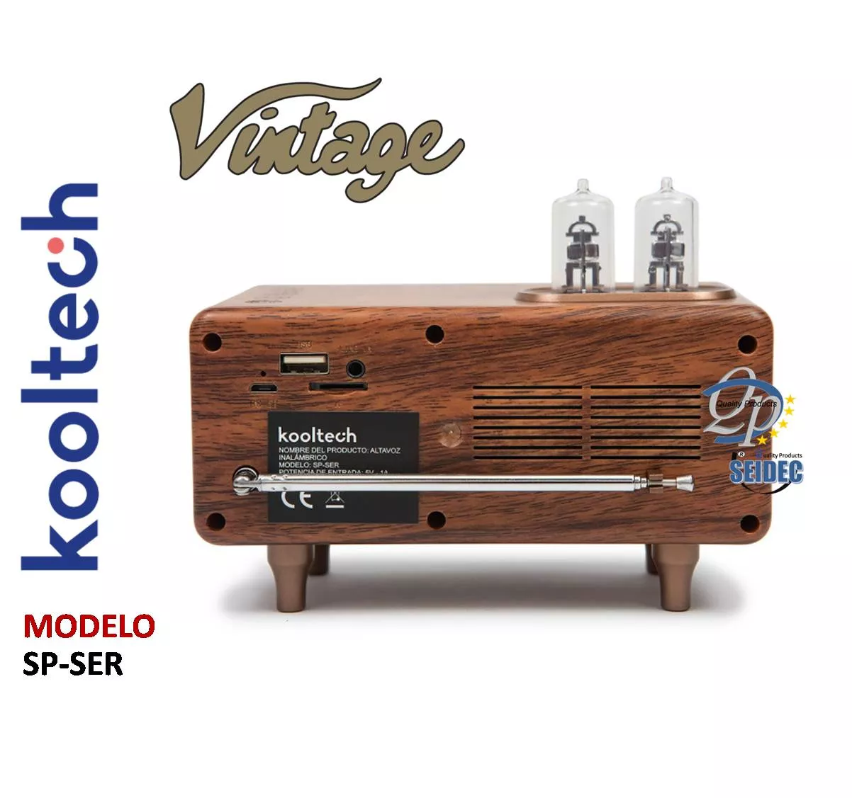 Radio Altavoz Vintage Kooltech Bluetooth SP SER