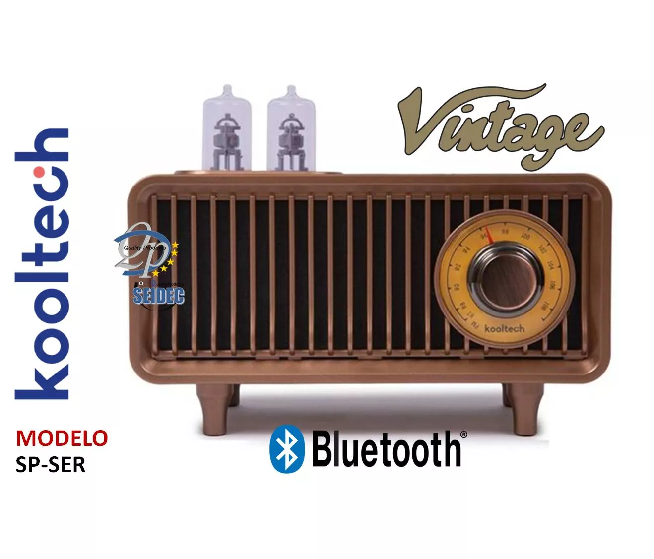 Radio Altavoz Vintage Kooltech Bluetooth SP SER