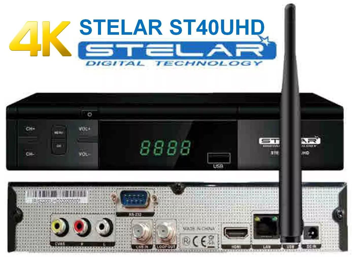 Receptor de Satelite Stelas ST40UHD = IRIS 2200UHD-4K