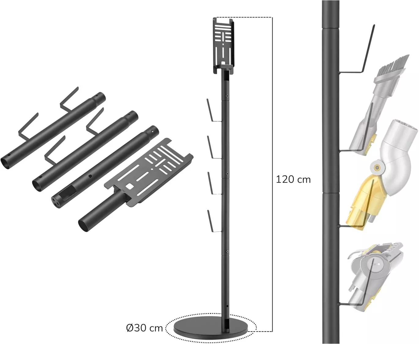 Soporte para Aspiradoras Universal Tipo Escoba SUPSVB001