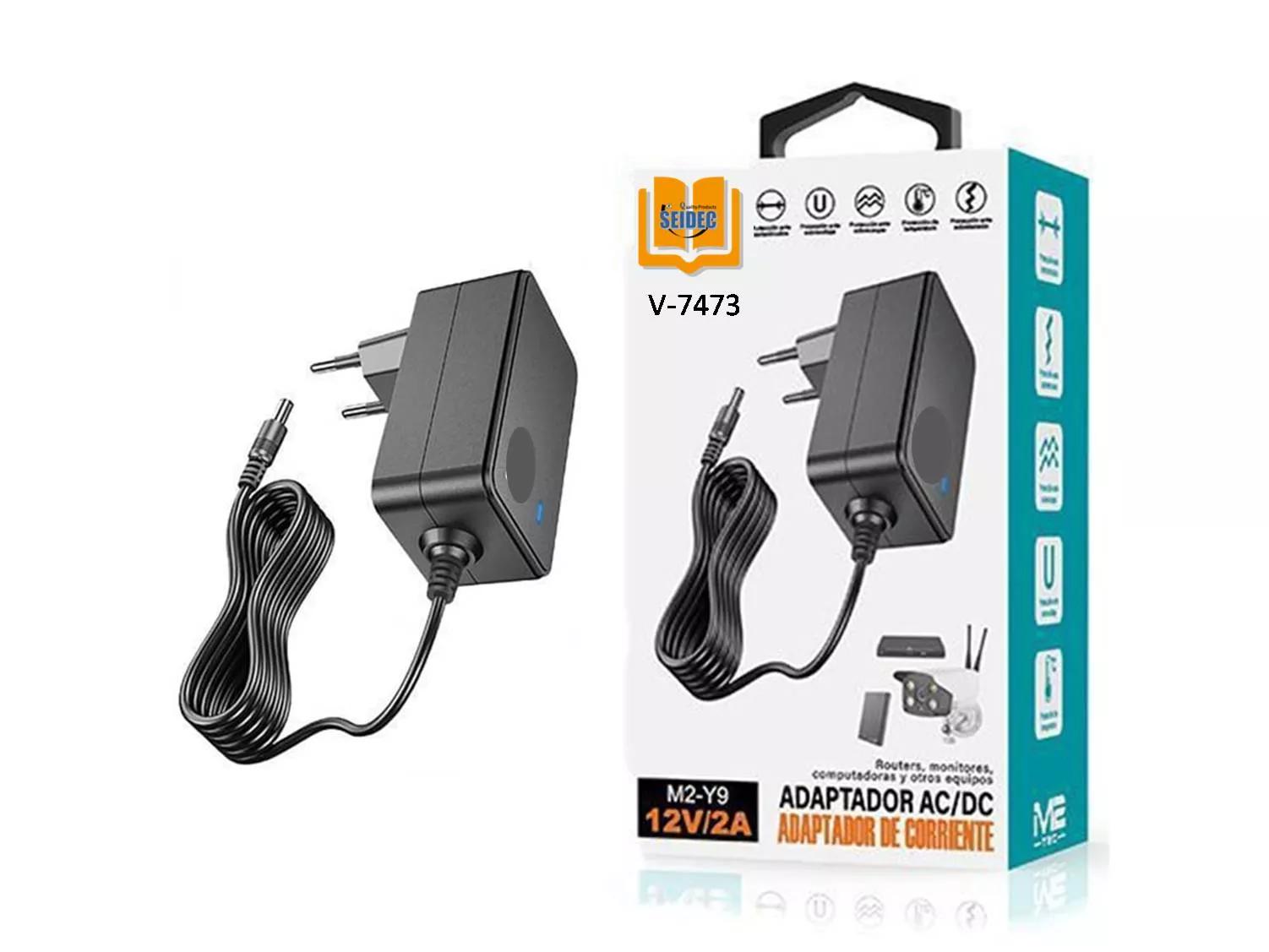 Alimentador 12V 2Amp 24Wts Clavija 5.5x2.1
