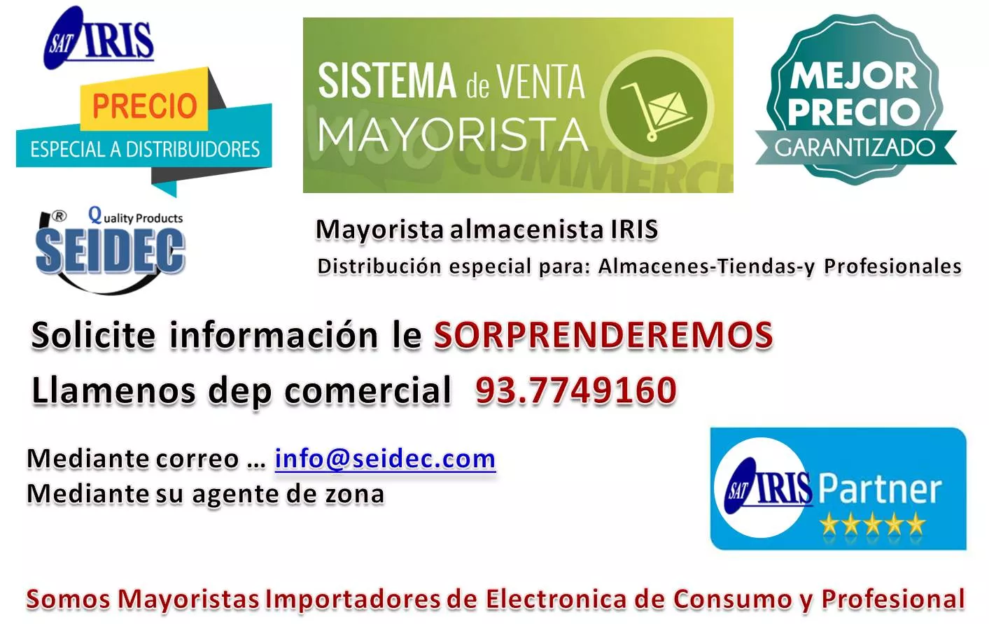 Almacenista Distribuidor Oficial Receptores IRIS