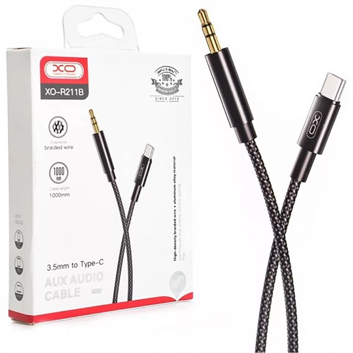 Cable para Telefonos XO-R211B USB-C a Jack 3.5mm